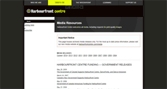 Desktop Screenshot of media.harbourfrontcentre.com